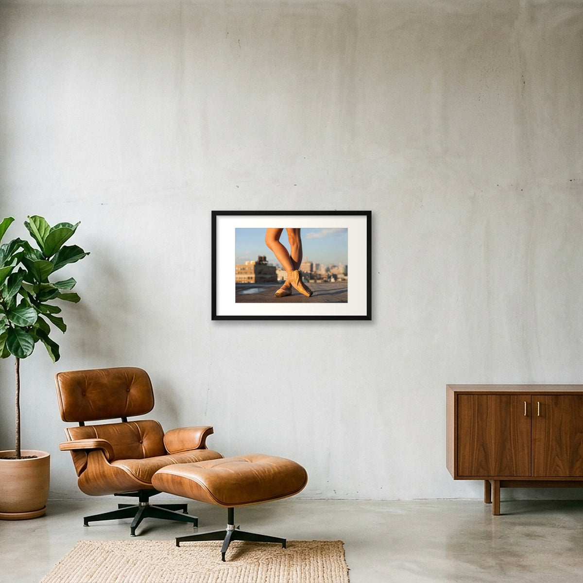 Urban En Pointe | Dance-Art Premium Framed Print #23G — 60×40cm, 24×16" Black Frame