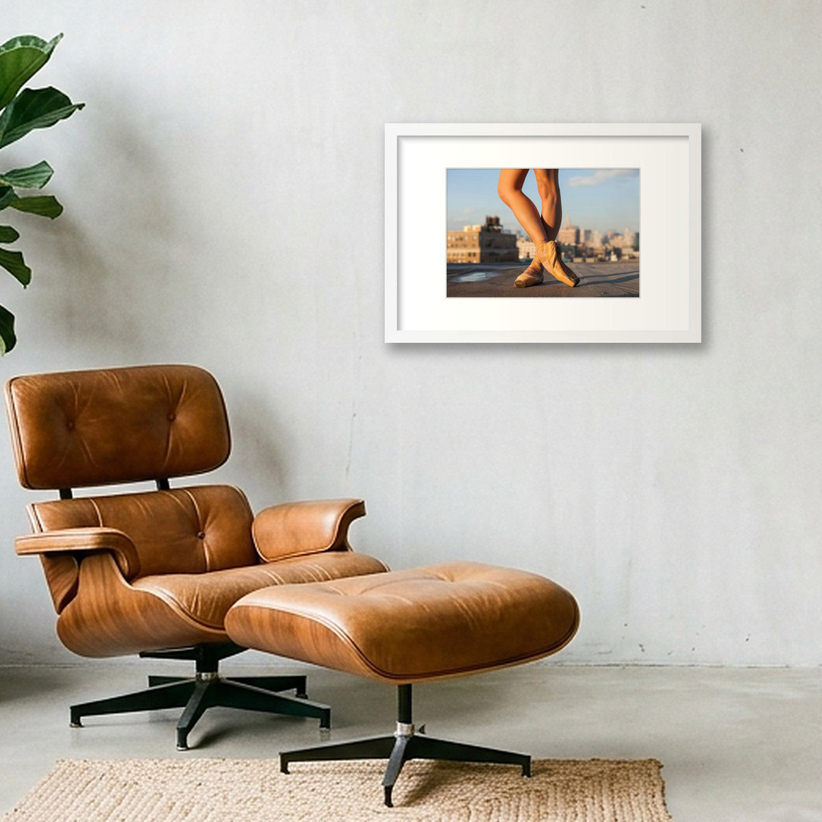 Urban En Pointe | Dance-Art Premium Framed Print #23G — 45×30cm, 18×12" White Frame