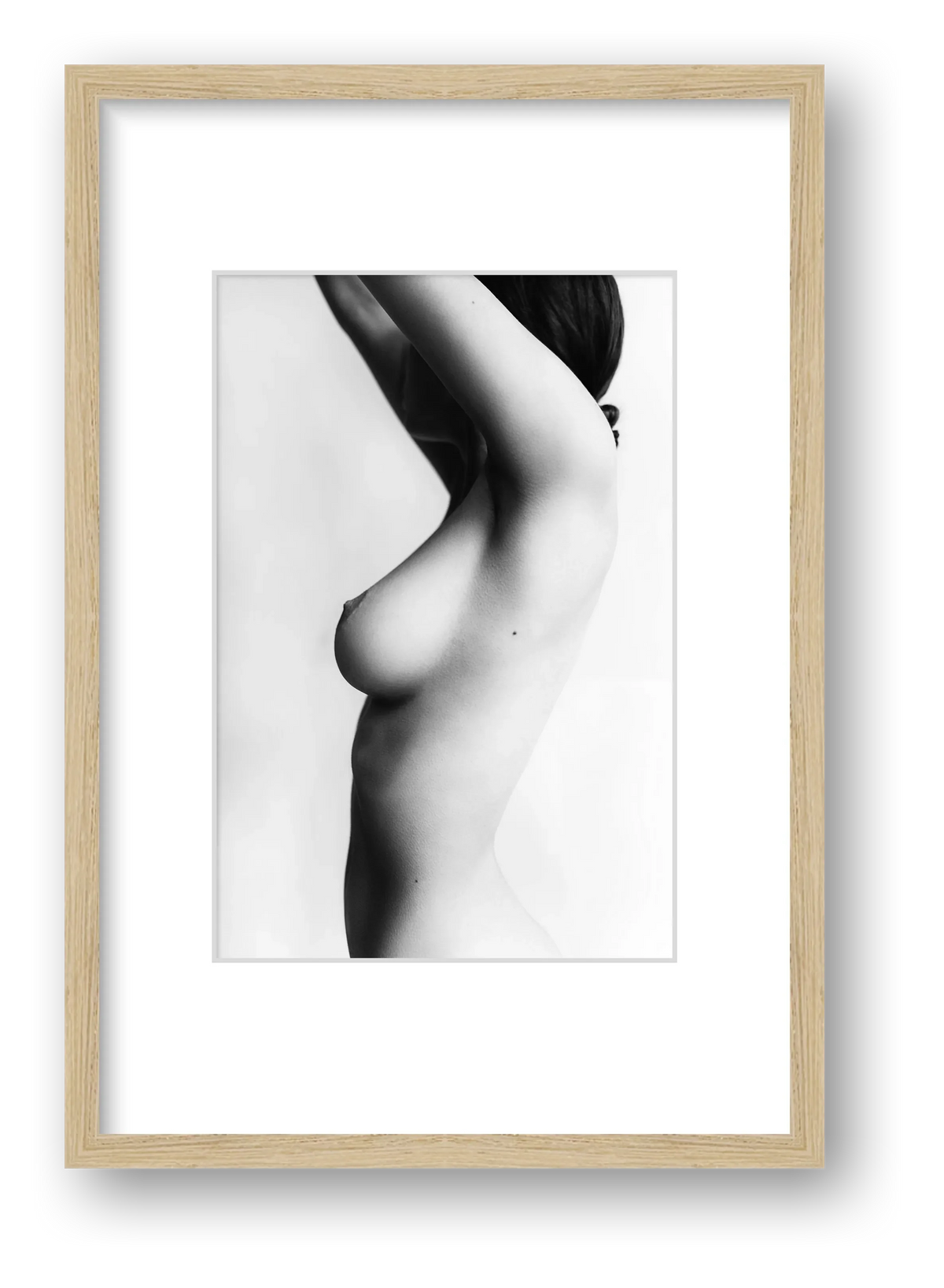 Side View of Nude Woman — Fine Art Figure Photography Print — framed
