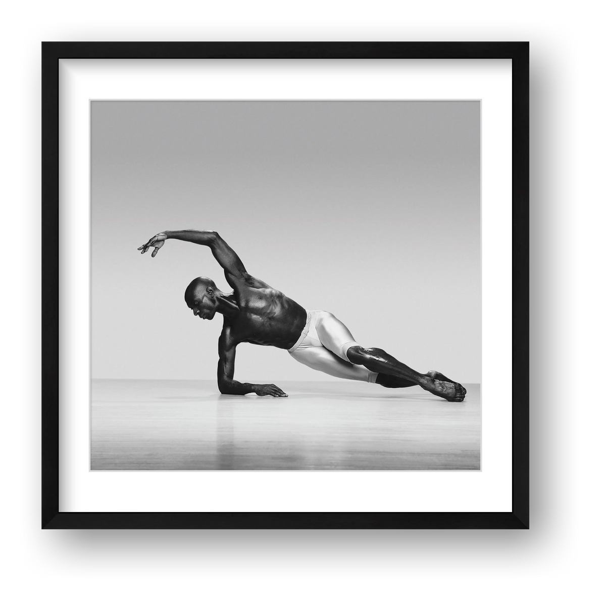 Élan Étendu — Fine Art Dance Figure Study Framed Print #46G — framed