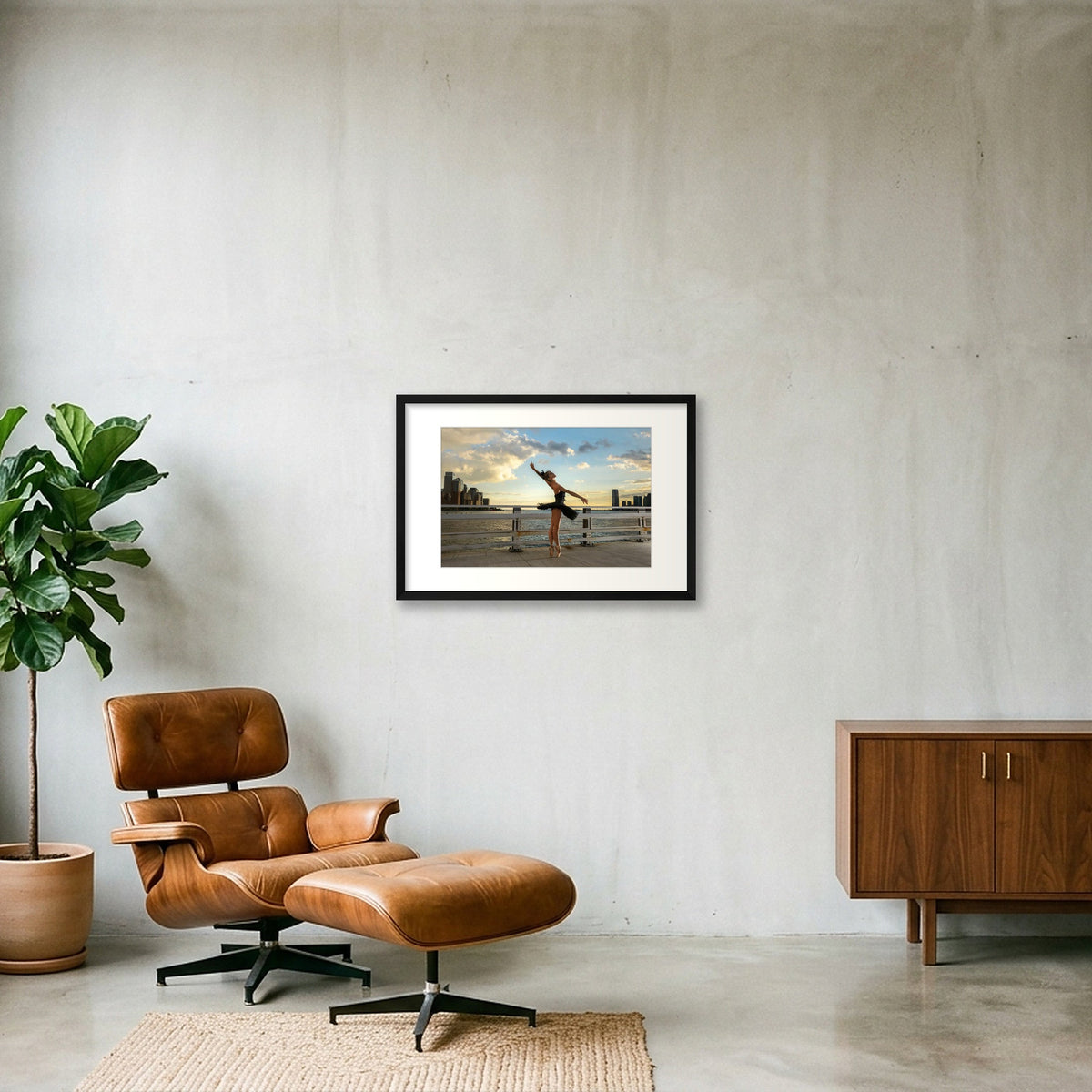 Urban Ballerina | Fine Art Licensed Photography — 60×40cm, 24×16" Black Frame