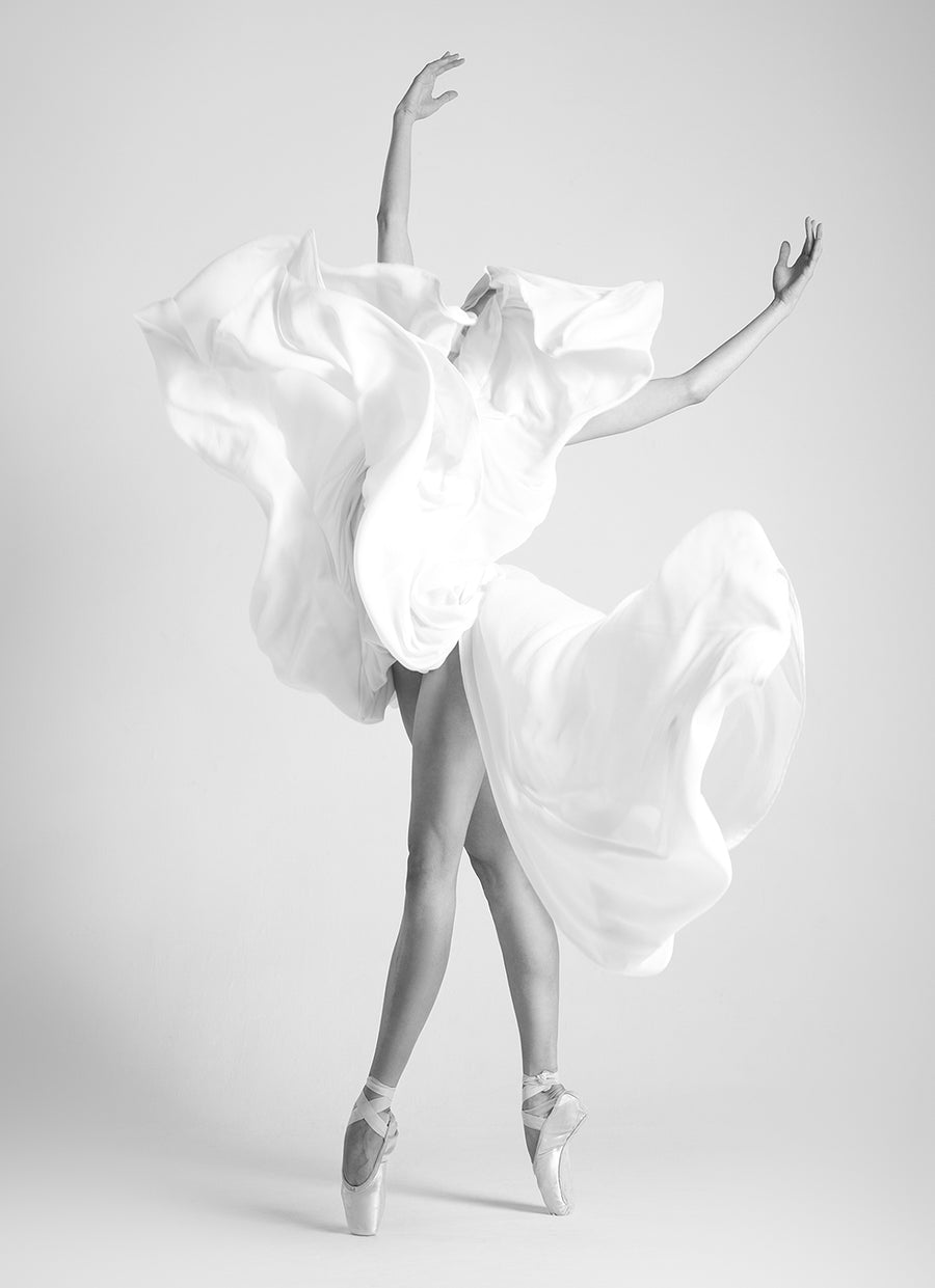 Ballet Dancer in White | Limited Edition Fine Art Print by Arkadiusz Branicki