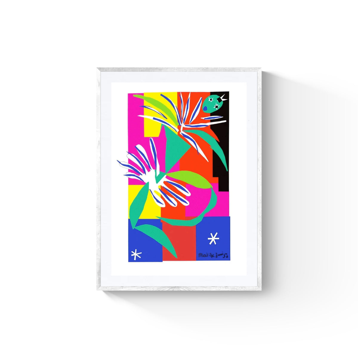 Henri Matisse Danseuse Créole (The Creole Dancer), 2007, framed fine art print shown frontally in a Soft White frame.