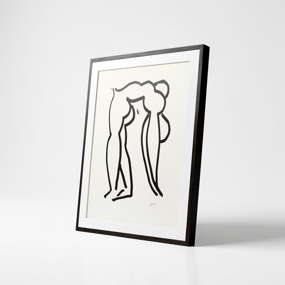 Henri Matisse L'Acrobate (The Acrobat), 2007, Museum Black framed fine art print shown at an angle.