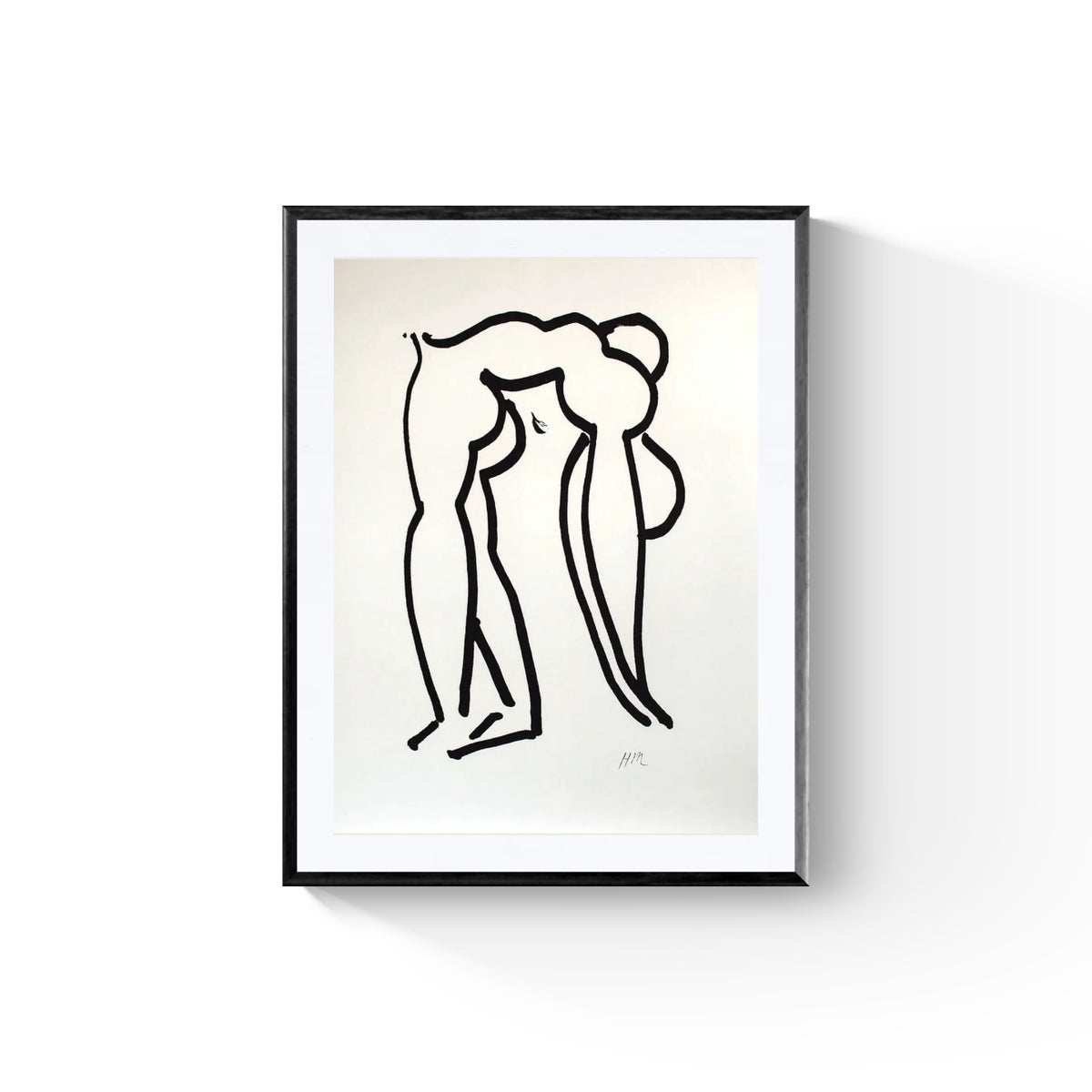 Henri Matisse L'Acrobate (The Acrobat), 2007, framed fine art print shown frontally in a Museum Black frame.