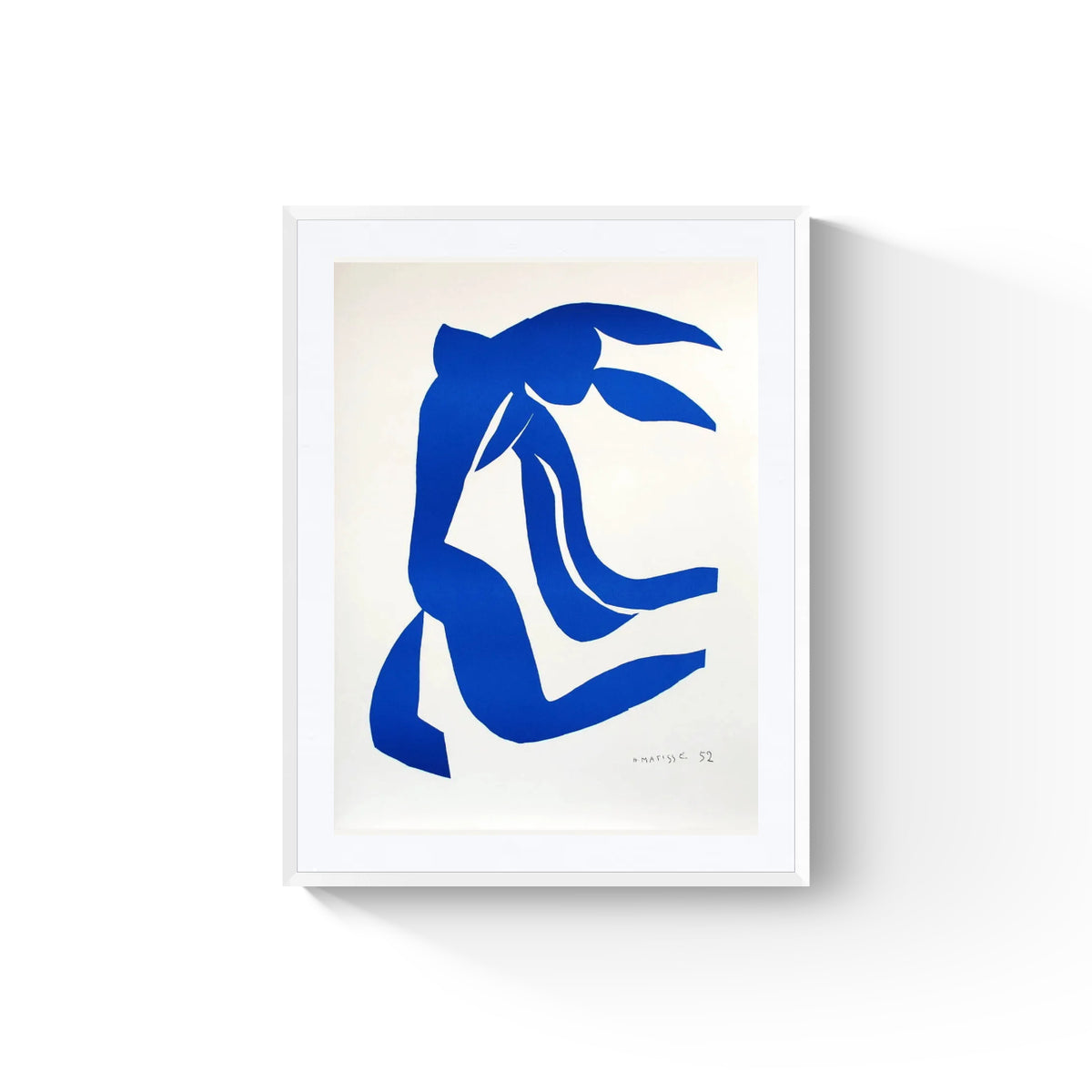 Henri Matisse La Chevelure (The Flowing Hair), 2007, framed fine art print shown frontally in a Soft White frame.