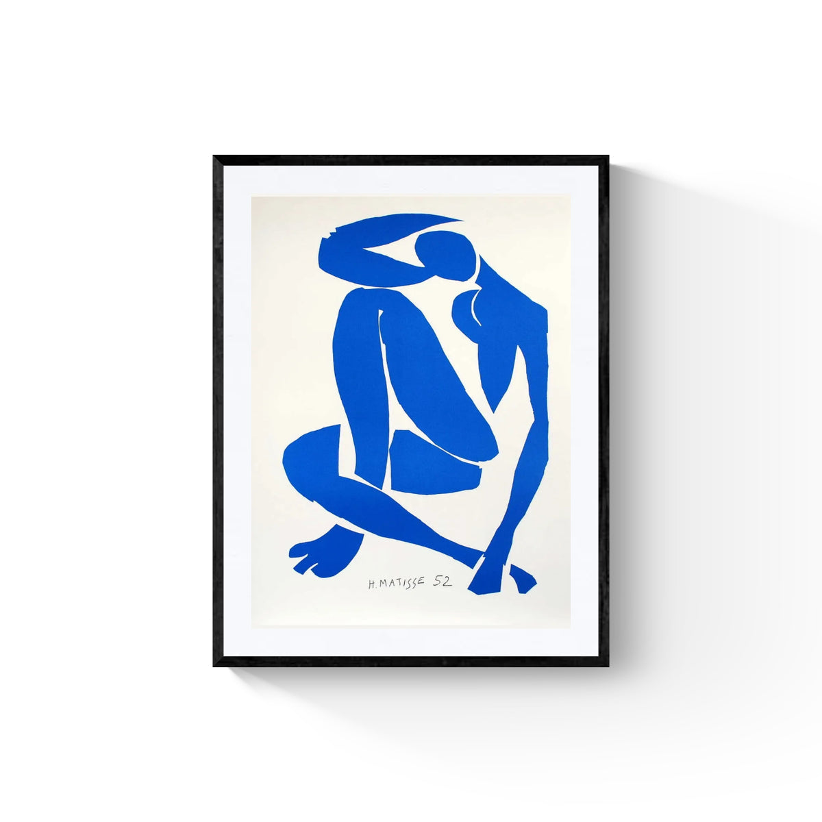 Henri Matisse Nu Bleu IV (Blue Nude IV), 2007, framed fine art print shown frontally in a Museum Black frame.