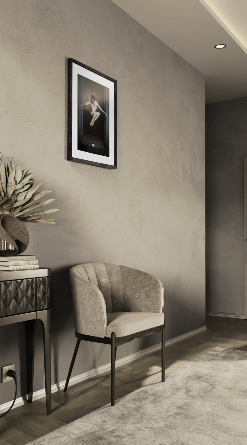 Mouse’s Waltz framed dance print displayed above a console table
