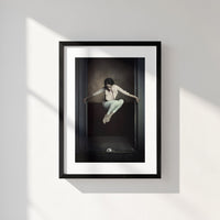 Front view of Mouse’s Waltz dance print in a black frame