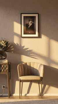 Mouse’s Waltz framed dance print displayed in a sunlit room