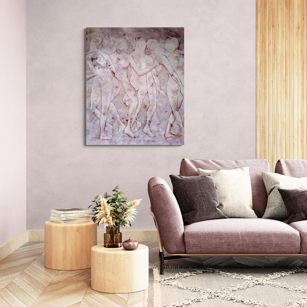 Le Tourbillon de la Vie | Original Painting by Corinne Malfreyt (120×100 cm | 47.2×39.4 in)