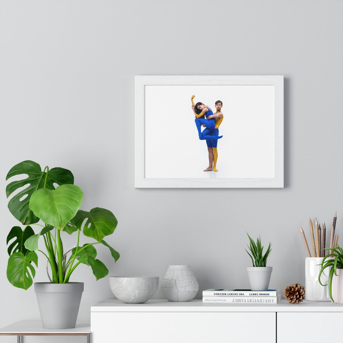 Duet in Blue and Yellow - Framed Print