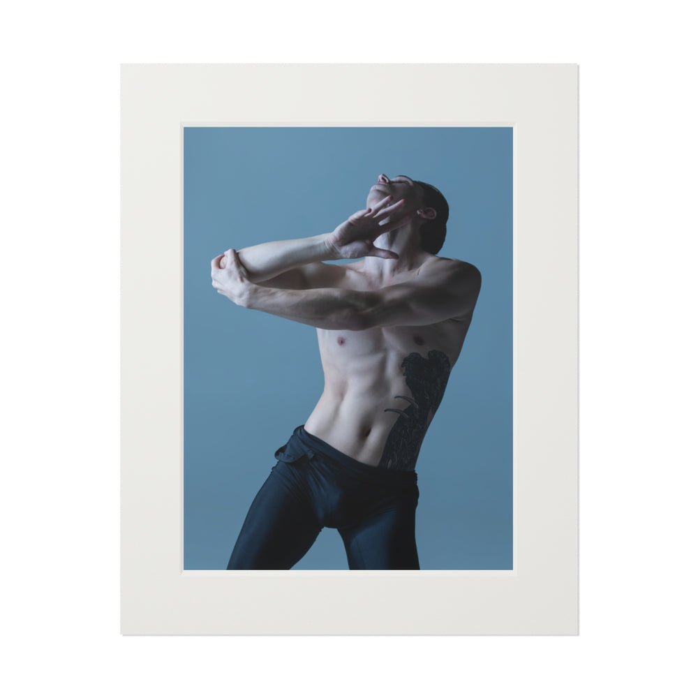 Male Dancer Portrait - Fine Art Print (Passepartout Paper Frame)