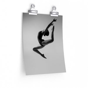 Aesthetic Jump Black & White Matte Art Print