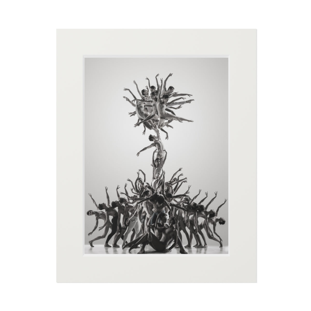 Árbol de bailarines - Impresión de bellas artes (marco de papel Passepartout)