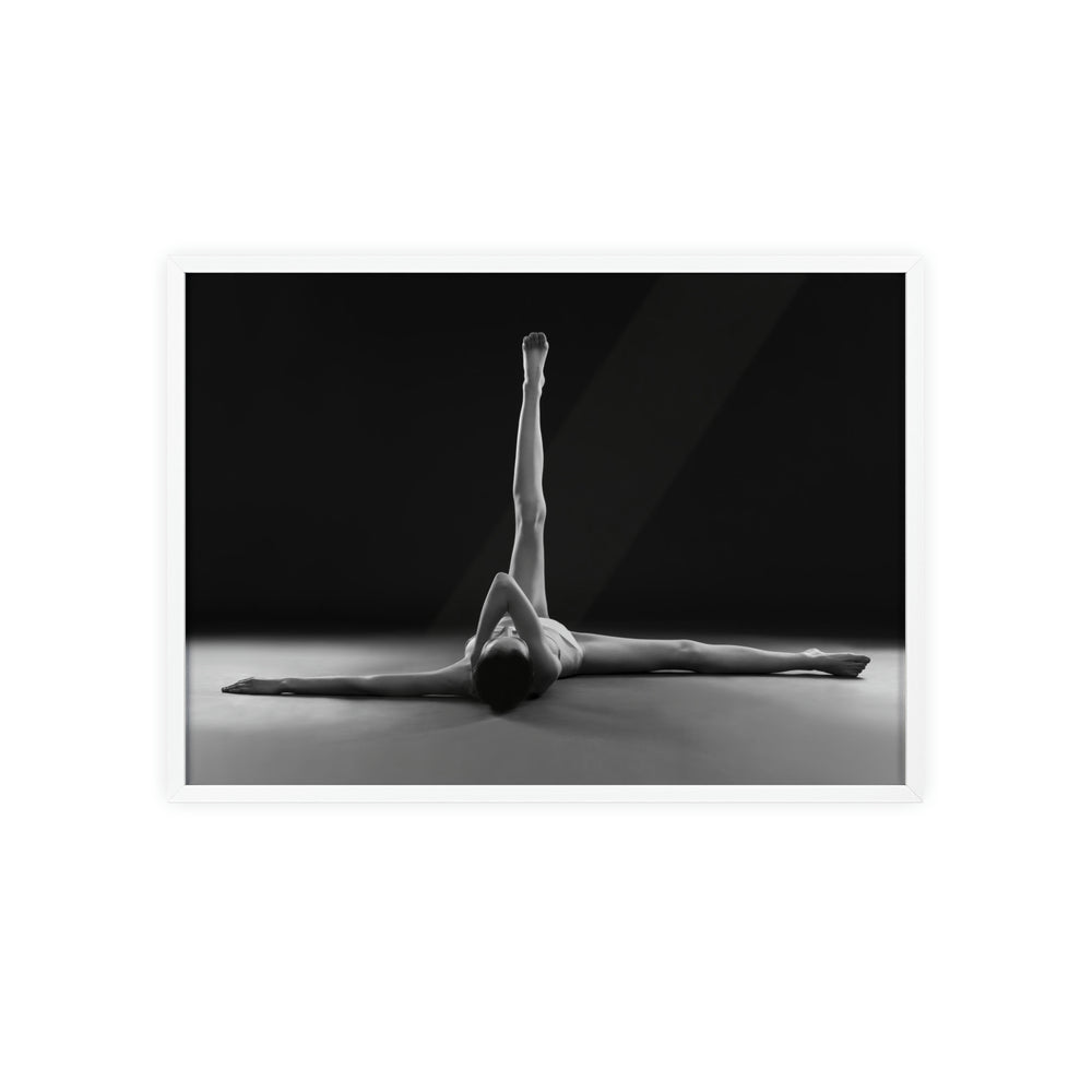 Líneas de Yoga - Impresión con Marco de Madera