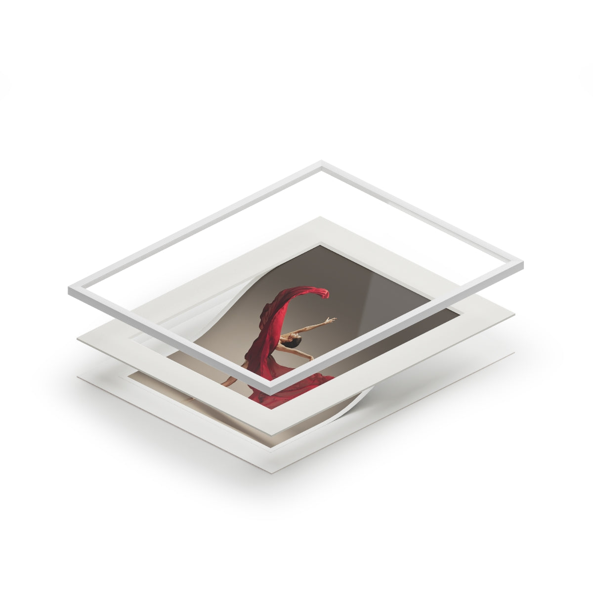 Saltare Vinum - Impresión de bellas artes (marco de papel Passepartout)