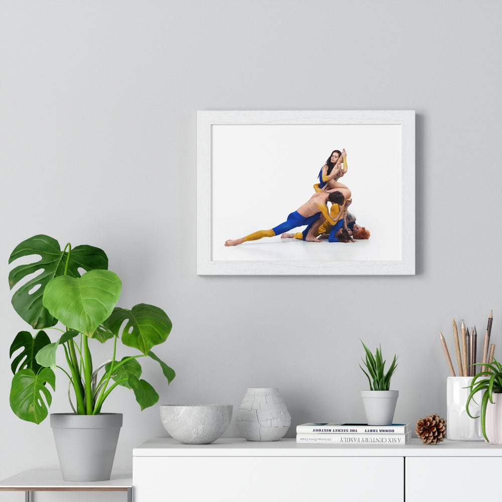 Dance in Blue and Yellow - Framed Print