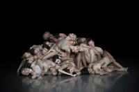 Batsheva Dance Company dancers by Nir Arieli, FLOCKS series limited edition archival pigment print in a sculptural group formation.