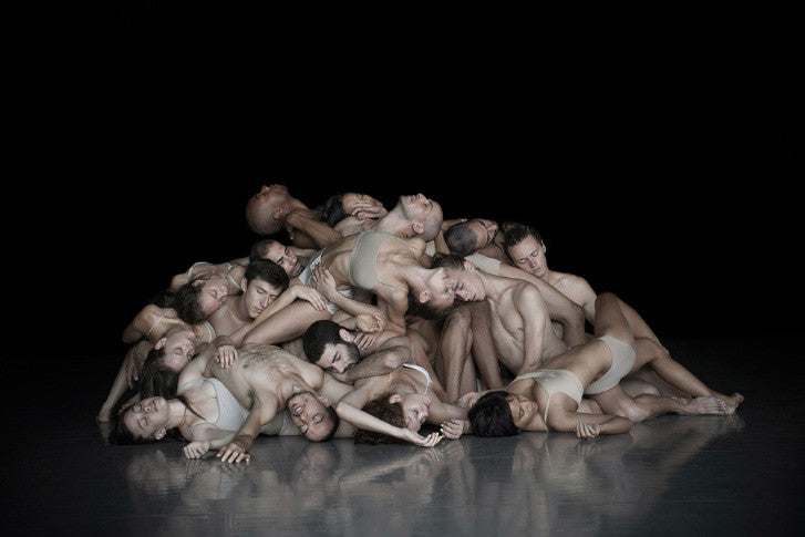 Batsheva Dance Company dancers by Nir Arieli, FLOCKS series limited edition archival pigment print in a sculptural group formation.