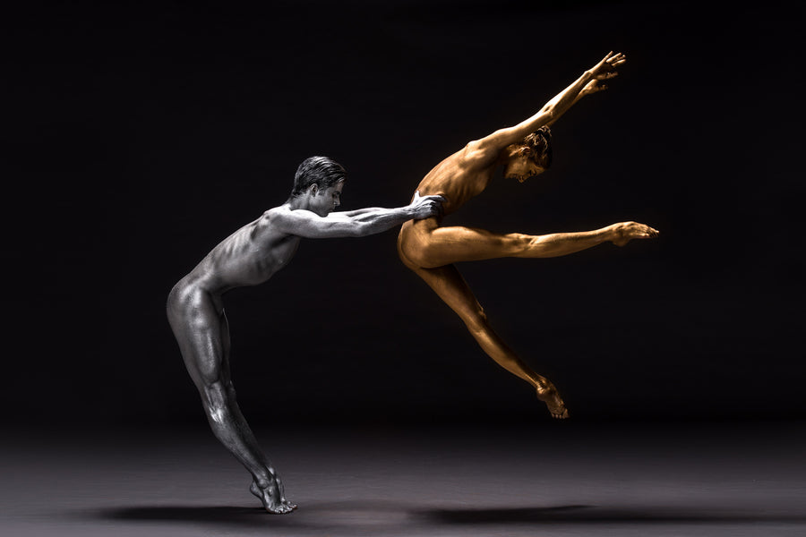 Art Dance Photography Prints - Purchase Online the artwork: Mehron Figures - Silver and Gold in simbiosis by Francisco Estevez