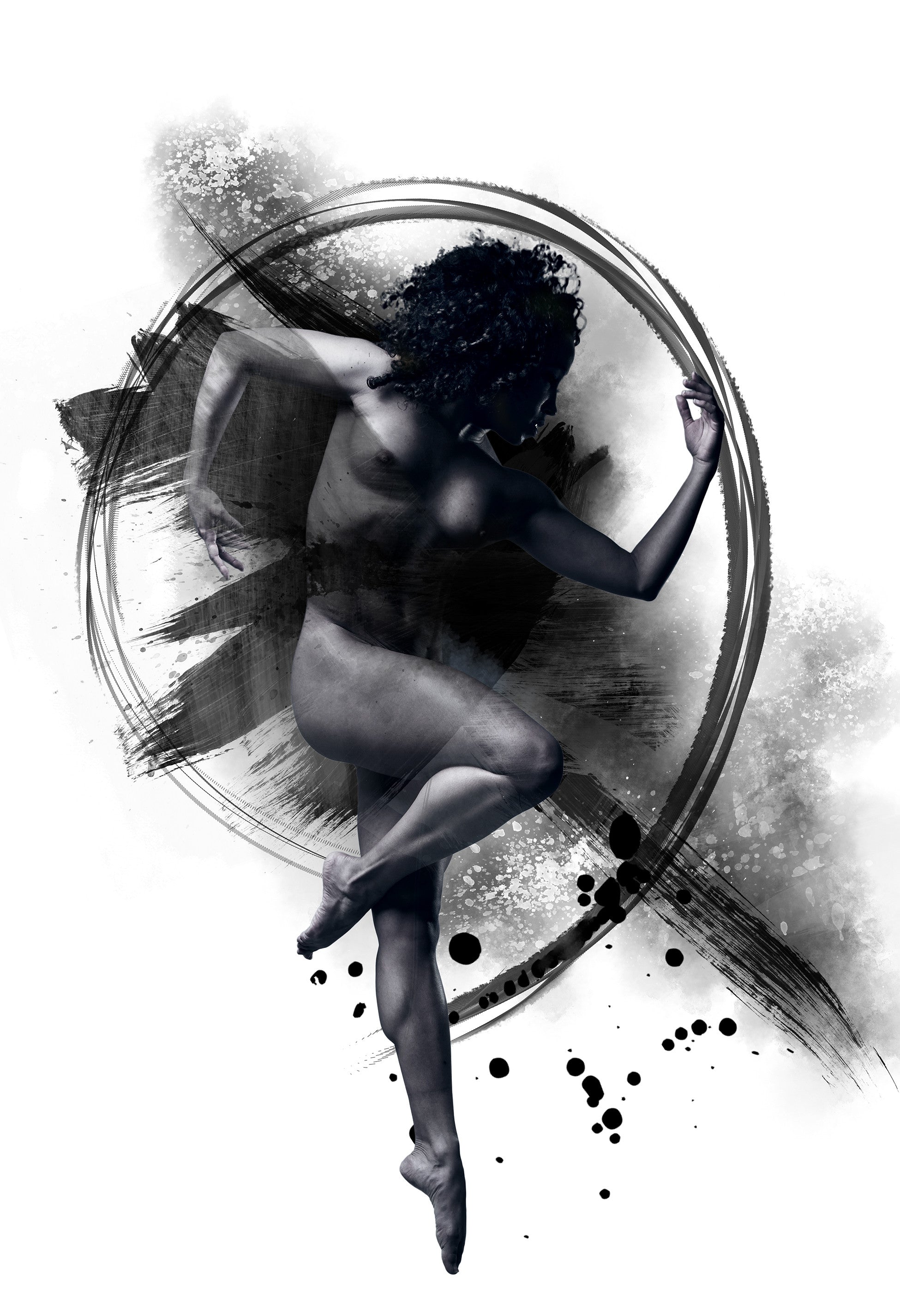 Art Dance Photography Prints - Purchase Online the artwork: Synthesis B&W by David Perkins