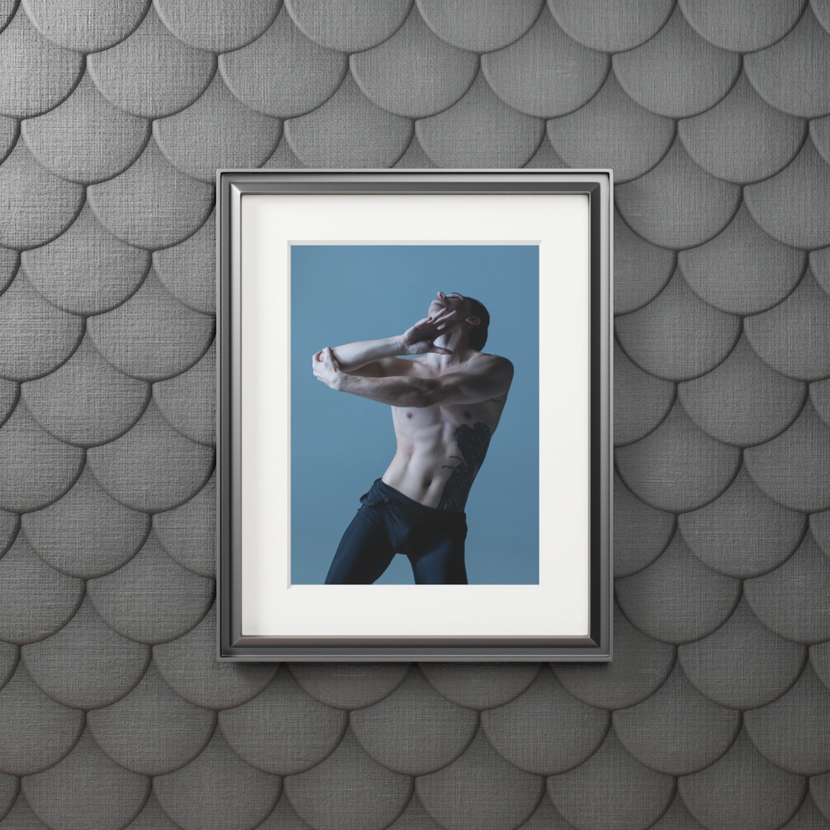 Portrait de danseur masculin - Tirage d'art (cadre en papier Passepartout)