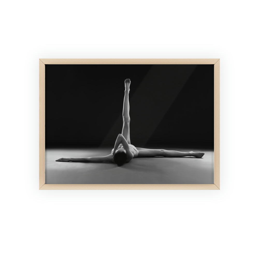 Líneas de Yoga - Impresión con Marco de Madera